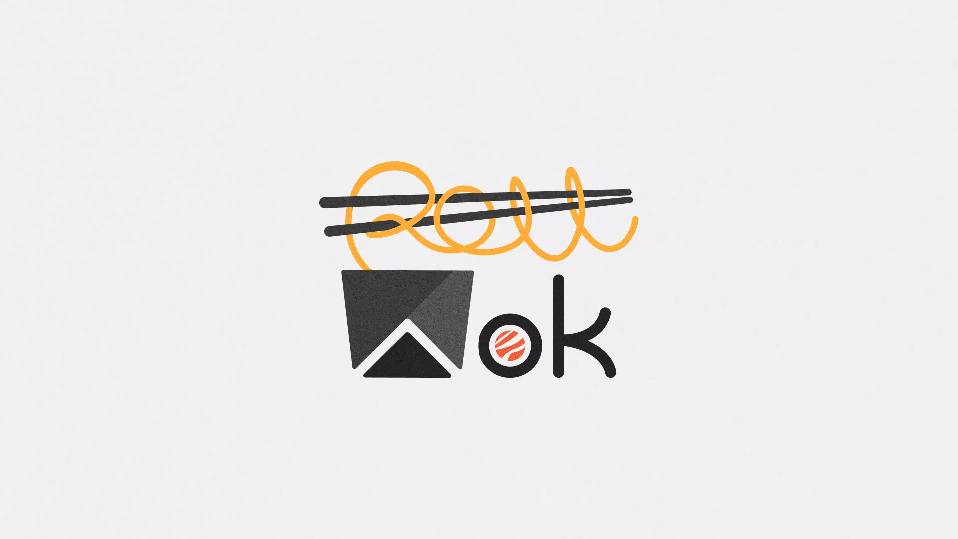 Разработка логотипа суши-бара «Roll Wok Club» в Камне-на-Оби