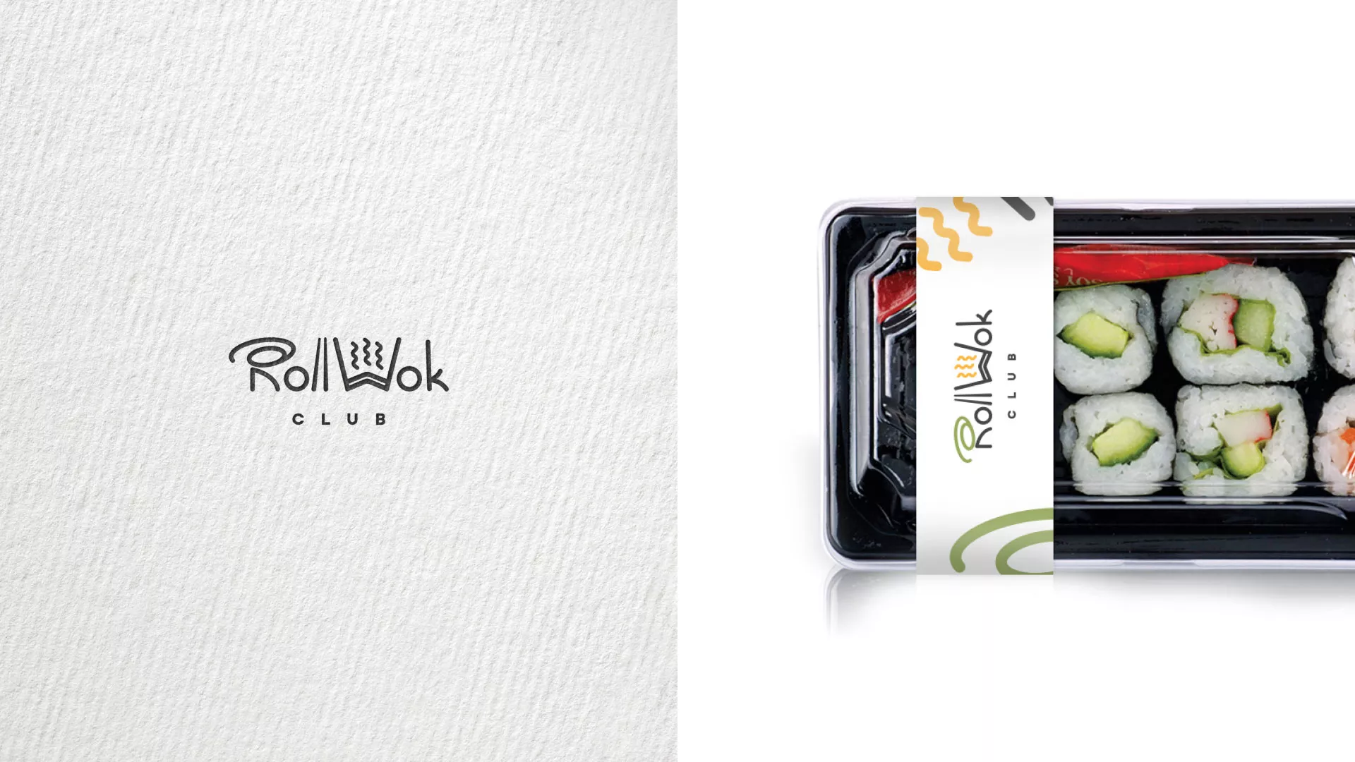 Разработка наклеек для суши-бара «Roll Wok Club» в Камне-на-Оби
